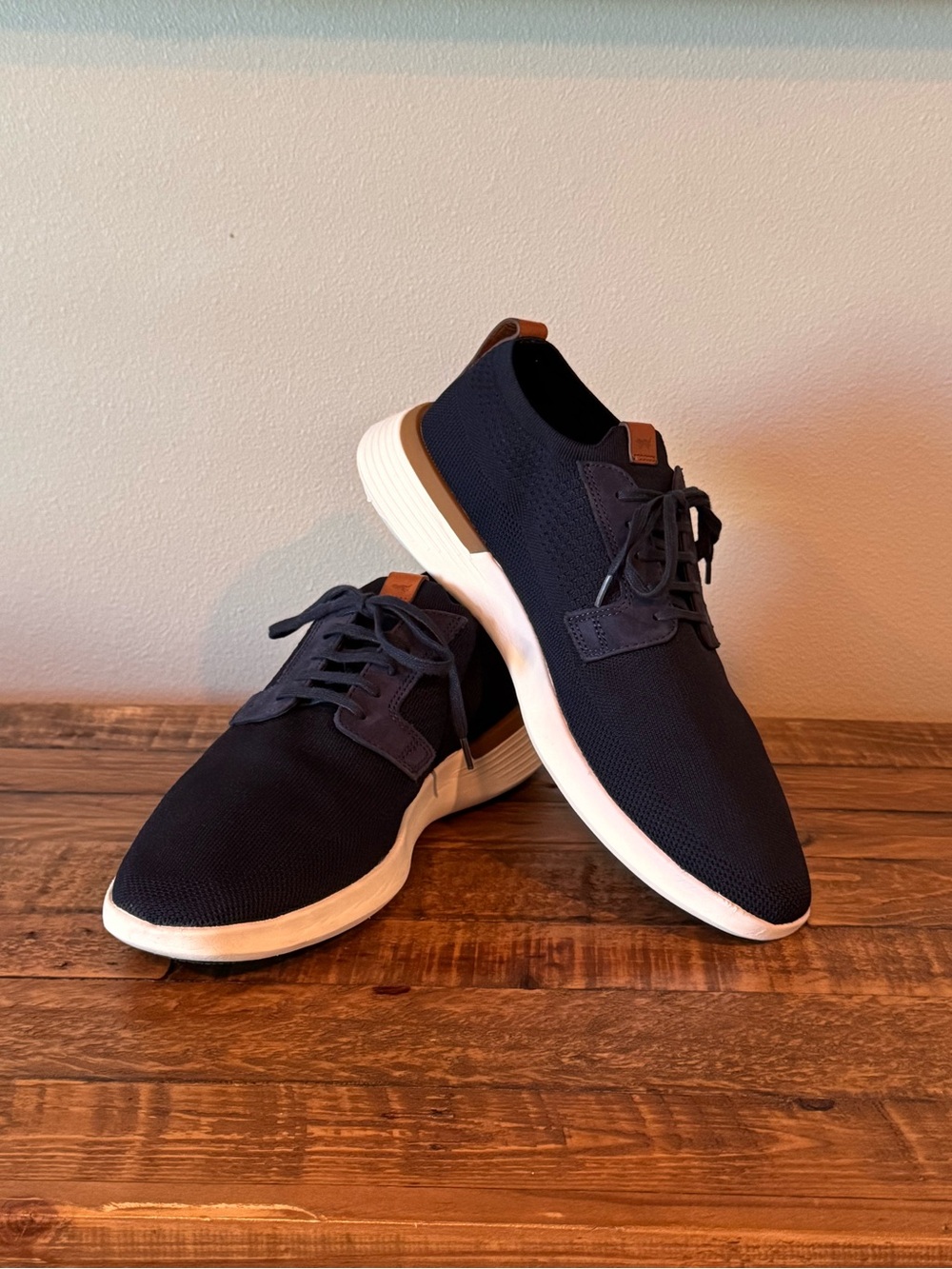 Men's Wolf & Shepherd SwiftKnit Derby Navy Knit Casual Lace-Up Sneakers